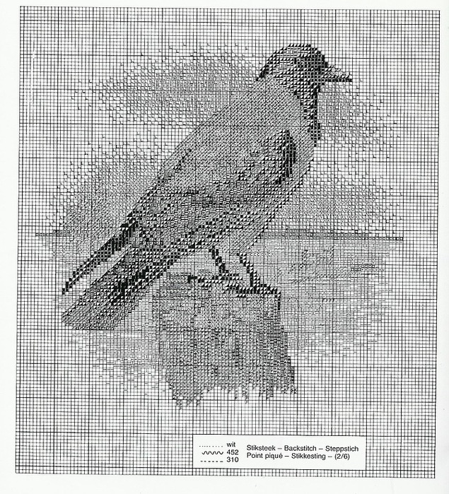 Вышивка ворона крестом схемы