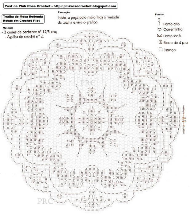 Toalha de Mesa Rosas Croche Filet - Graf_ PRoseCrochet (618x700, 409Kb)