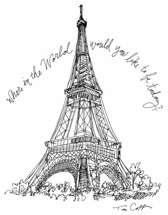 Башня парижа рисунок