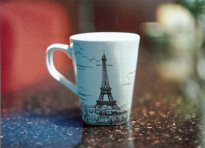 кофе арт чашка париж