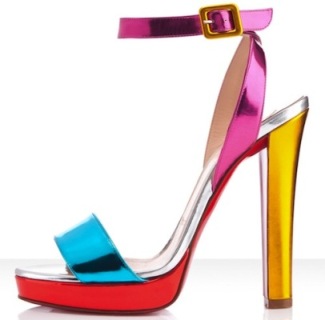 Christian Louboutin Echasse 120mm Multicolor Buckle Strappy Leather Thick-heel (325x320, 24Kb)
