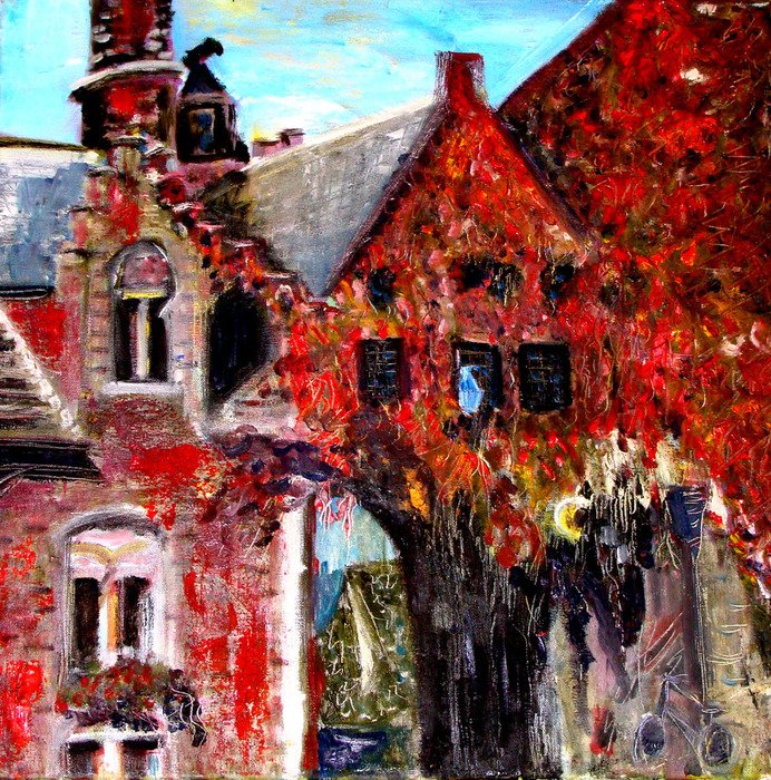Brugge in de herfst,50x50,400,2007 kopie (692x700, 356Kb)