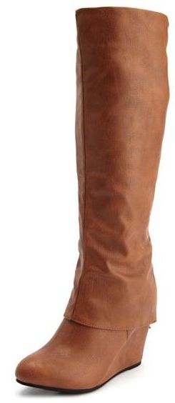 Charlotte Russe Fold-Over Pleather Wedge Boot (245x564, 12Kb)
