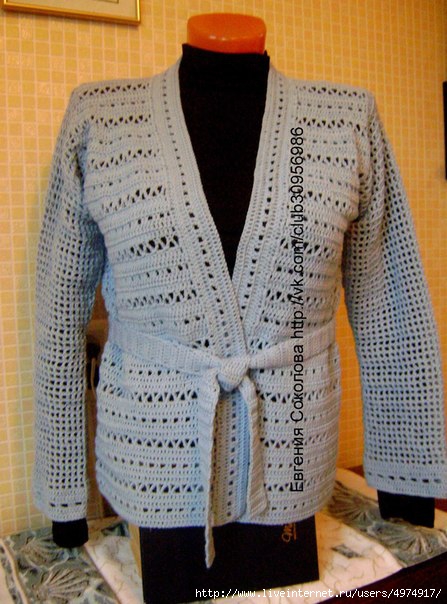 Ажурный пуловер из Интернет