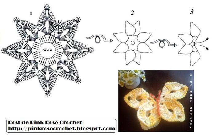 Borboleta de Croche Butterfly - Gr. PRose Crochet (700x448, 48Kb)