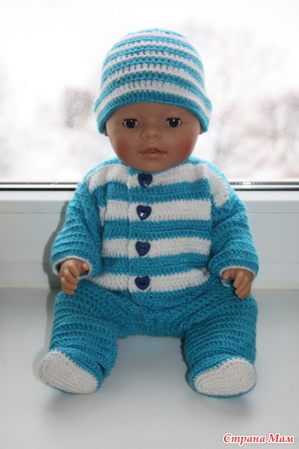 Вязание. Одежда для куклы baby born. Пошаговый мастер-класс