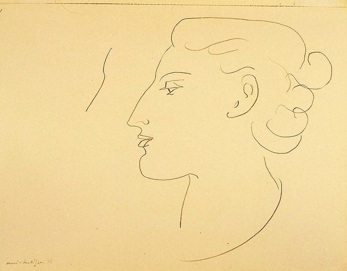 Woman in Profile (Turned to the Left), 1935 (700x548, 70Kb)