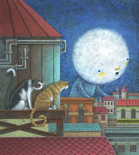 cat,city,illustration,korean,moon,night-6bdb5e8c327bfb0bad03b880b154fb3c_h (447x500, 277Kb)