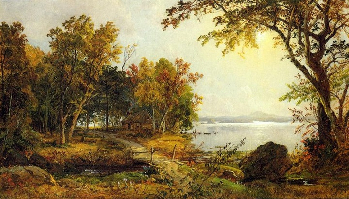 A Cabin on Greenwood Lake, 1879 (700x399, 388Kb)