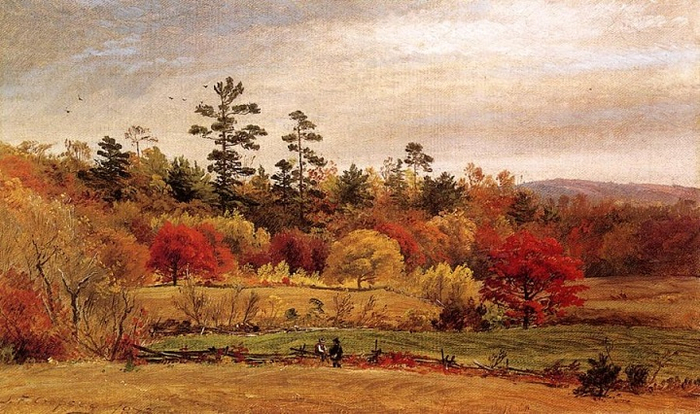 Conversation at the Fence, 1873 (700x414, 384Kb)