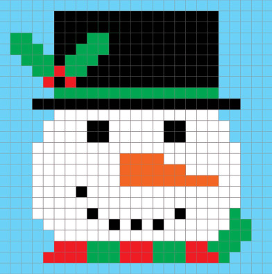SnowmanPixel (392x395, 148Kb)