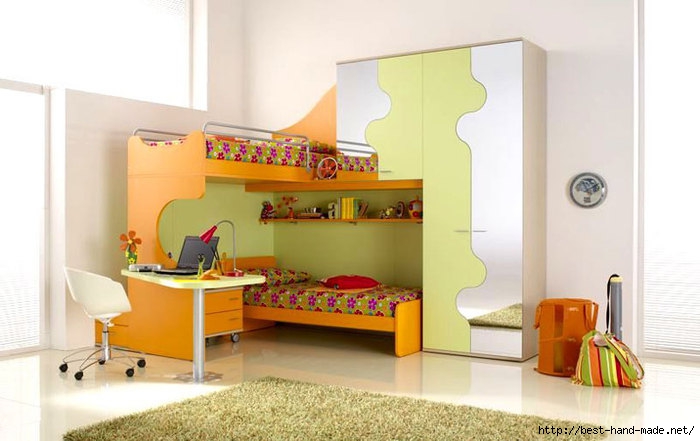 Smart-Girl-Bunk-Beds-with-Floral-Bedcover-Design (700x441, 146Kb)