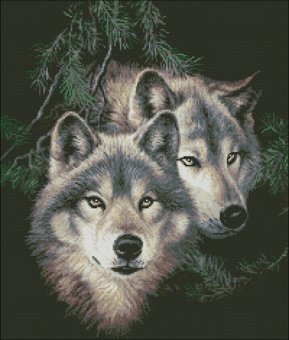 Оригинал вышивки «Волк»