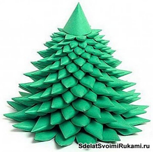 Оригами елка (схема)