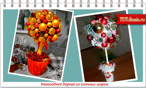 Декор дерево “Шарики новогодние”, р-р 3 см