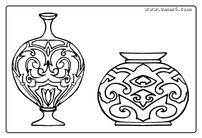 Книжка-раскраска: Египетские вазы