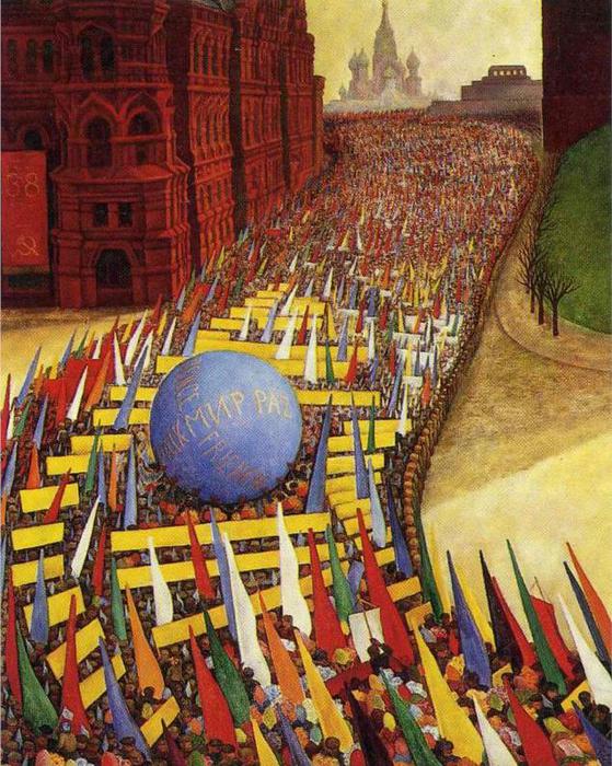 May Day Procession in Moscow, 1956 (559x700, 100Kb)