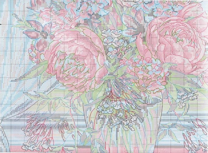 Stitchart-Peonies-Delphiniums5 (700x513, 268Kb)