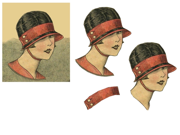 femme rouge et chapeau noir (700x525, 152Kb)