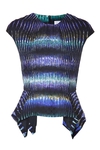  PETER PILOTTO Black and Violet Peplum Silk Top (466x700, 192Kb)