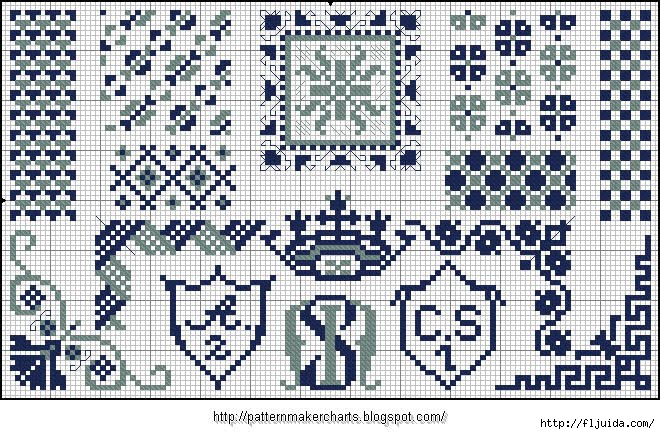 Alphabete und Muster zum Wäschezeichnen und Sticken 13 (660x434, 306Kb)