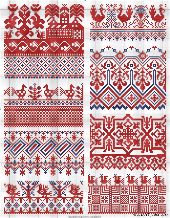 Collected velikorusskih and malorossiyskih patterns for embroidery - 03 (546x700, 576Kb)