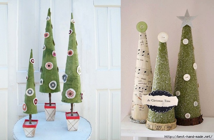 Christmas tree stands -  Paper Christmas Trees, Vintage Christmas Trees (700x457, 175Kb)