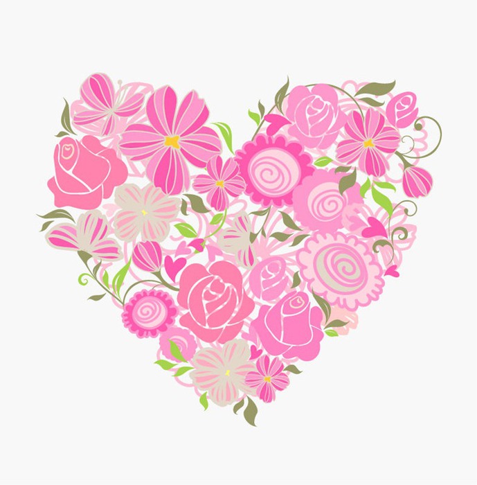 Pink-Floral-Heart-Vector-Graphic (689x700, 85Kb)