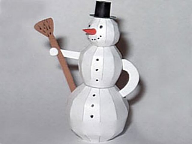 ОРИГАМИ СНЕГОВИК ИЗ БУМАГИ | DIY НОВЫЙ ГОД | ORIGAMI PAPER SNOWMAN