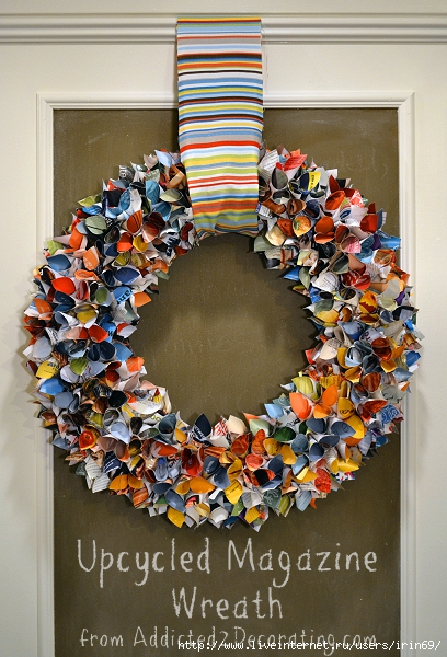 upcycled-magazine-wreath-1 (408x600, 260Kb)