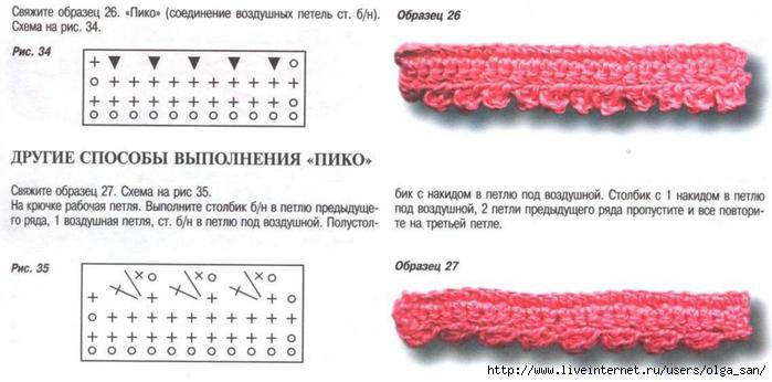 Пике крючком схема