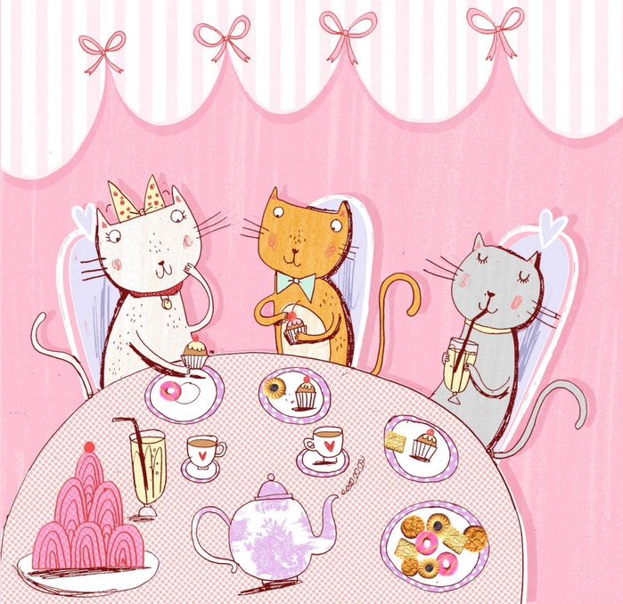 1901311_Glamour_Cat_Tea_Party (700x678, 395Kb)