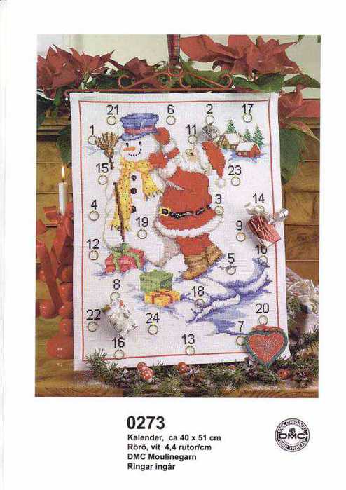 1a.0273 Santa And Snowman Calendar (494x700, 45Kb)