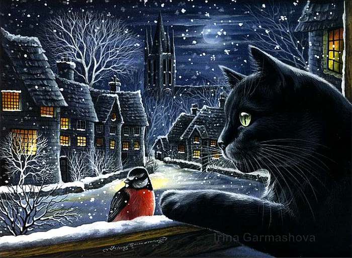 http://img0.liveinternet.ru/images/attach/c/7/95/563/95563884_large_1901311_Garmashova_Irina__Nochnoi_kot_i_snegir.jpg