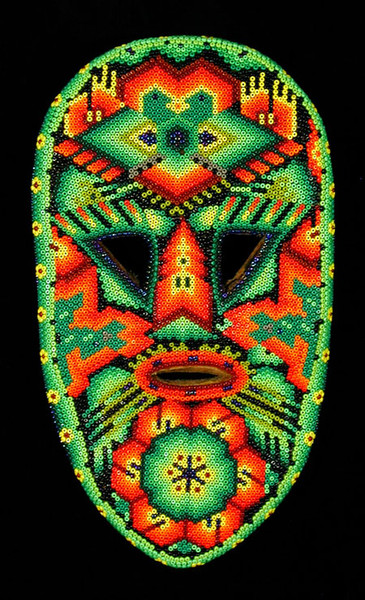 Two-Headed Eagle - Huichol Beaded Mask (365x600, 136Kb)
