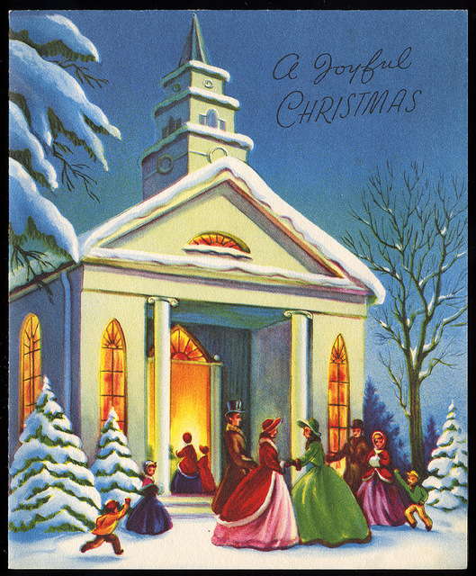 Merry Christmas! Vintage postcard (1) (529x640, 367Kb)