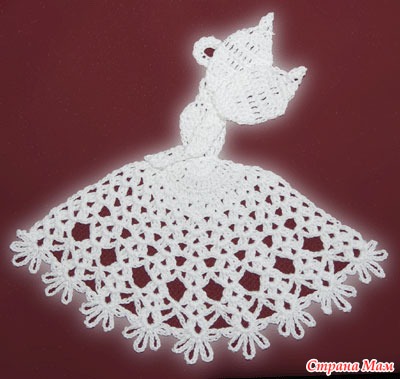 Red and Yellow crochet crinoline lady doily - Size: 11.8 inch x 9.4 inch H  - Handmade - ITALY : : Handmade Products