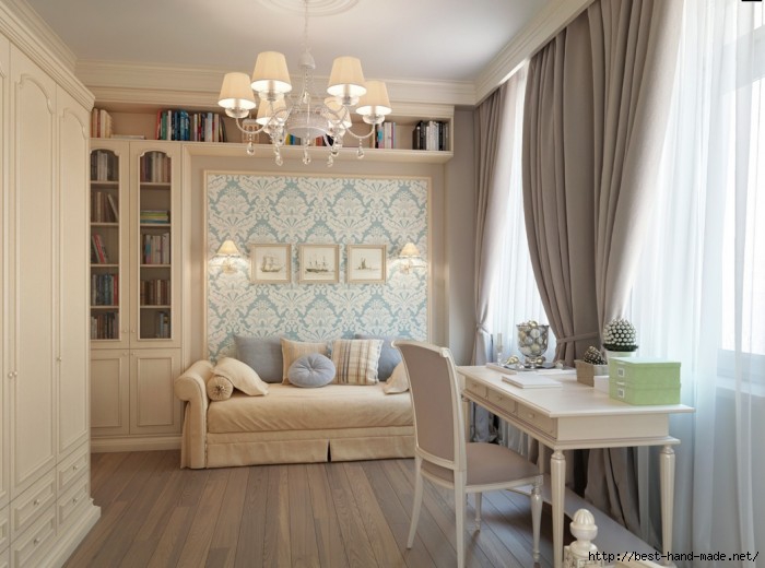 Blue-wallpaper-Taupe-Brown-curtains-bedroom-Idea (700x520, 163Kb)