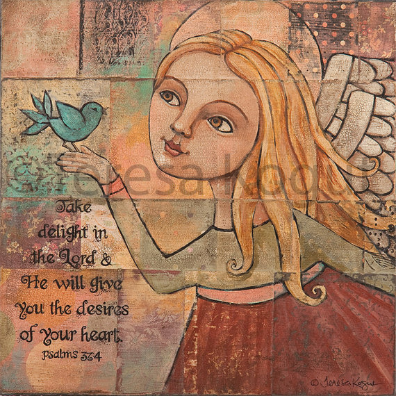 Delight in the Lord 12x12 print on wood by Teresa Kogut (570x570, 155Kb)