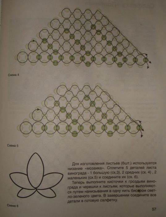 Салфетки из бисера схемы