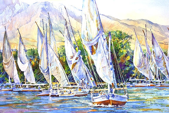 Faluccas on The Nile (575x385, 148Kb)