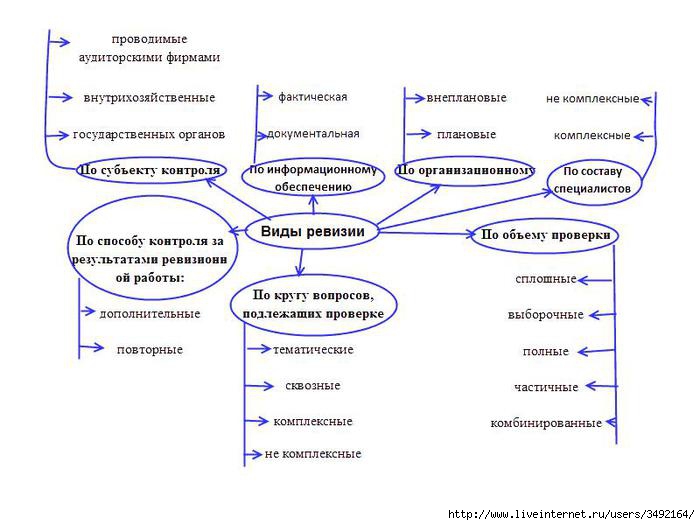 Контроль и ревизия в схемах и таблицах