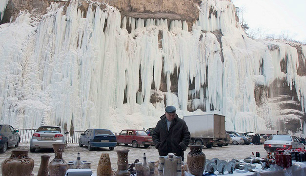 Красноярск Frozen Waterfall