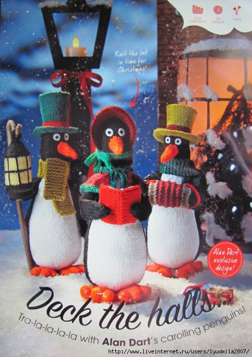 Caroling Penguins (494x700, 225Kb)