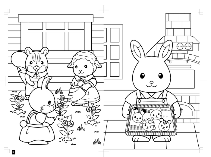 Раскраски Sylvanian Families (Сильваниан Фэмилиес)