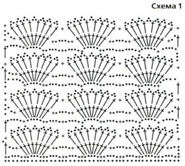 Схема для детской кофты крючком