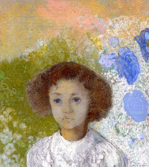 Portrait of Genevieve de Gonet as a Child - Odilon Redon - 1907 (500x560, 145Kb)