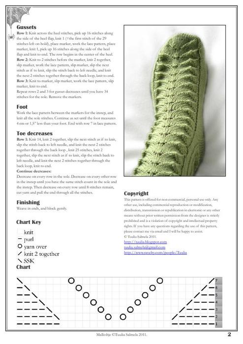 Схемы для вязания красивых носков