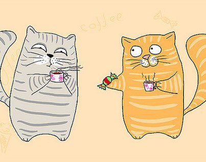 кошки кофе картинки