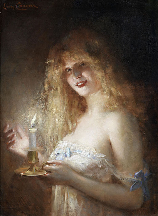 749px-L?on_Commere_A_young_lady_lit_by_candlelight (512x700, 67Kb)